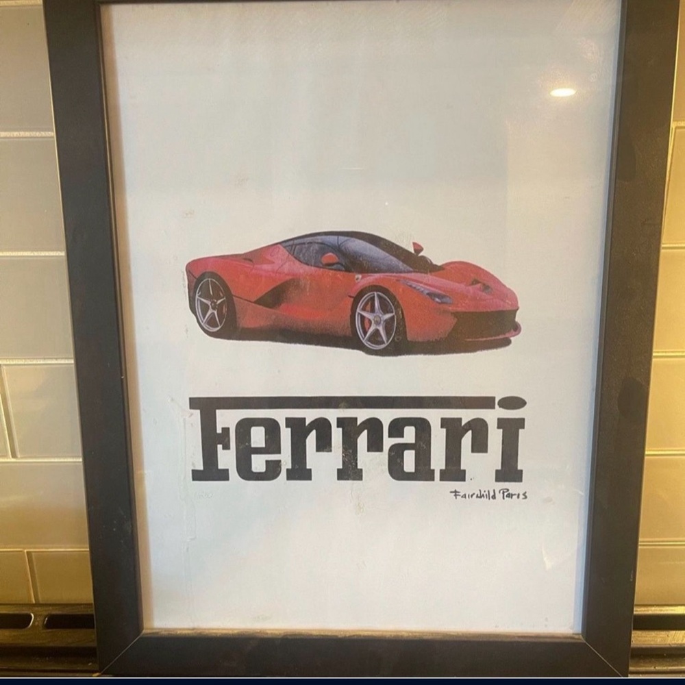 Ferrari print wall art